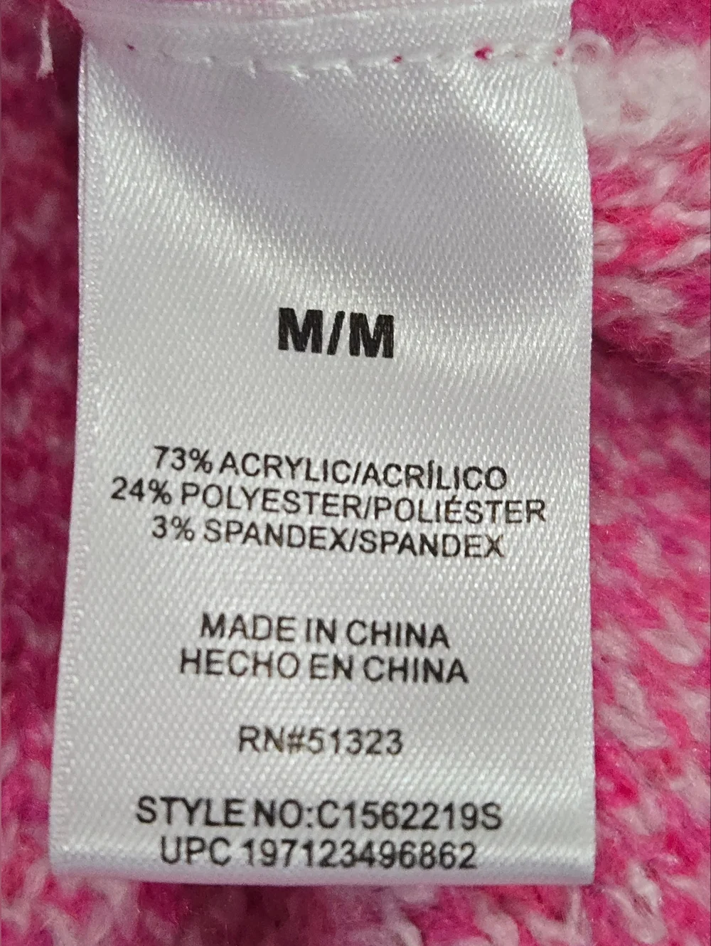 Vince Camuto Pink White Heart Intarsia Oversized Knit‎ Crewneck Sweater M NWOT